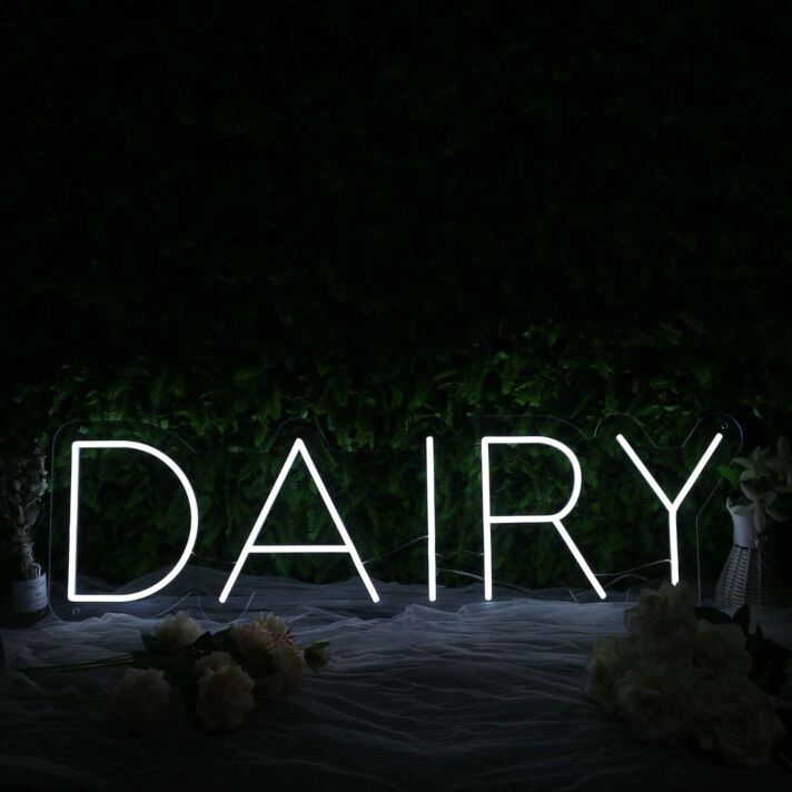 Dairy White Neon Sign