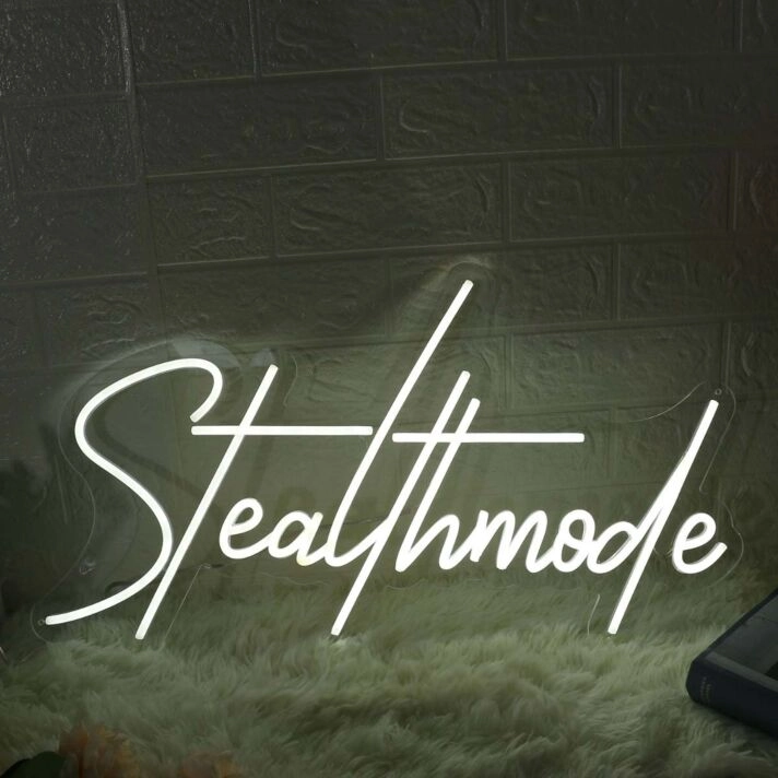 Stealthmode White Neon Sign