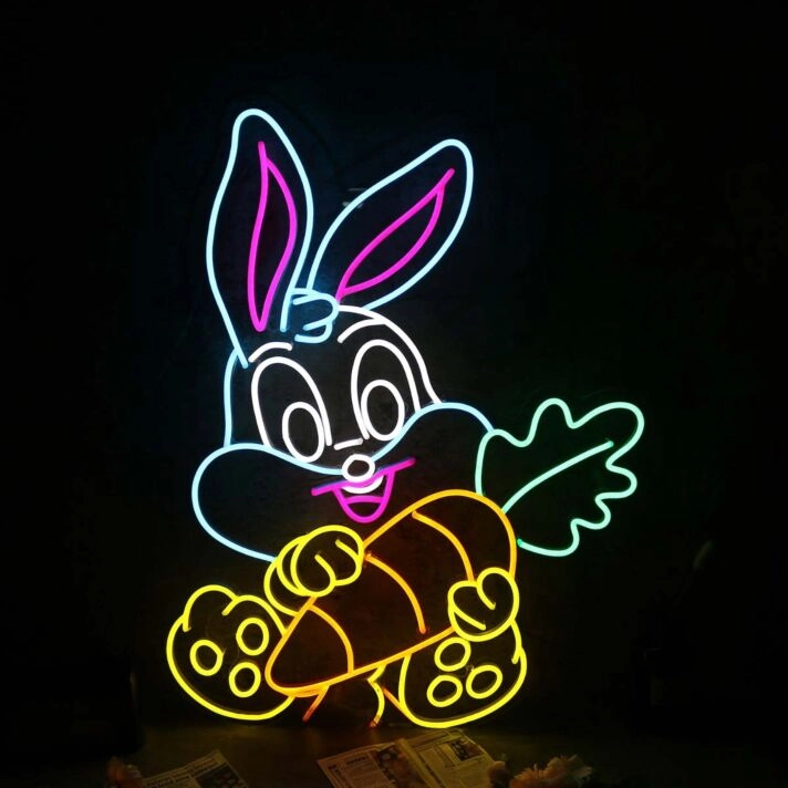 Cute Bunny Rabbit Neon Sign