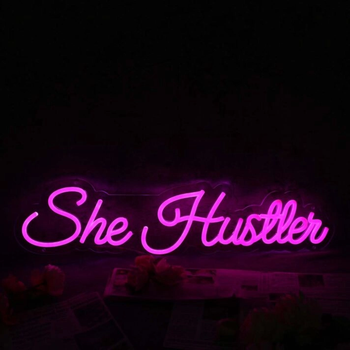 She Hustten Pink Neon Sign