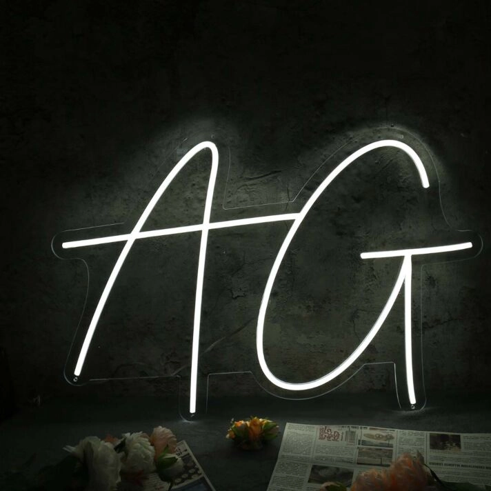 AG White Neon Sign