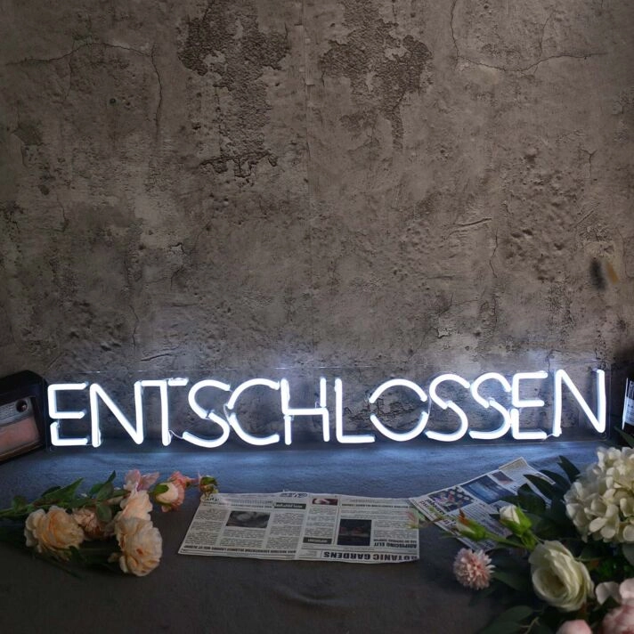 ENTSCHLOSSEN Blue Neon Sign
