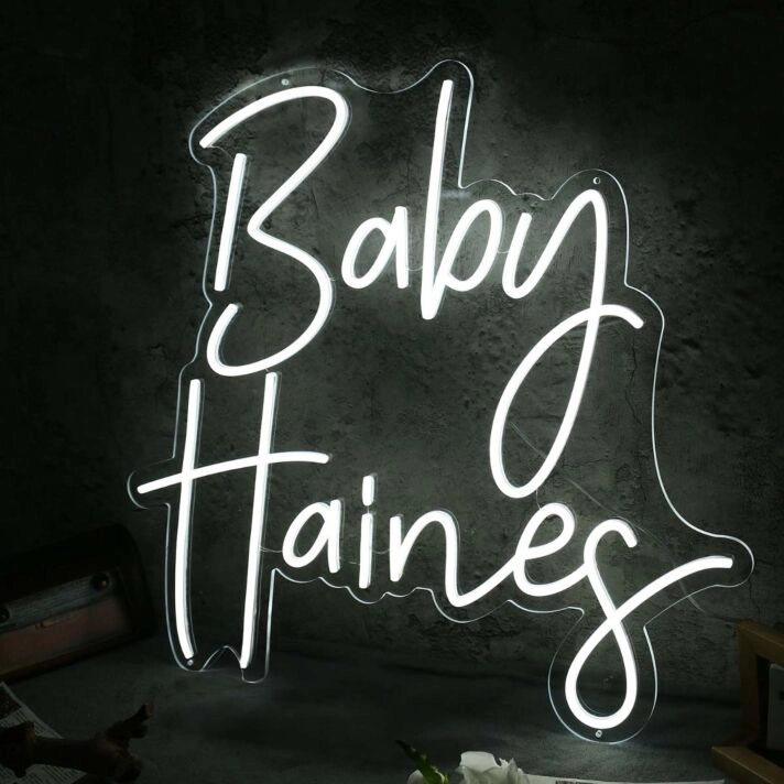 Baby Haines White Neon Sign