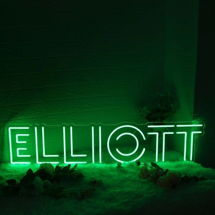 ELLIOTT Green Neon Sign