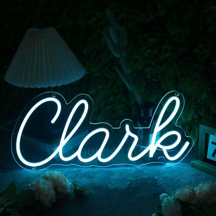 Clank Blue Neon Sign
