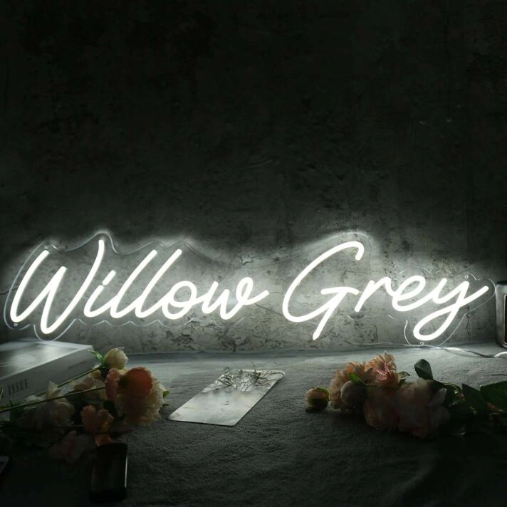 Willow Grey White Neon Sign