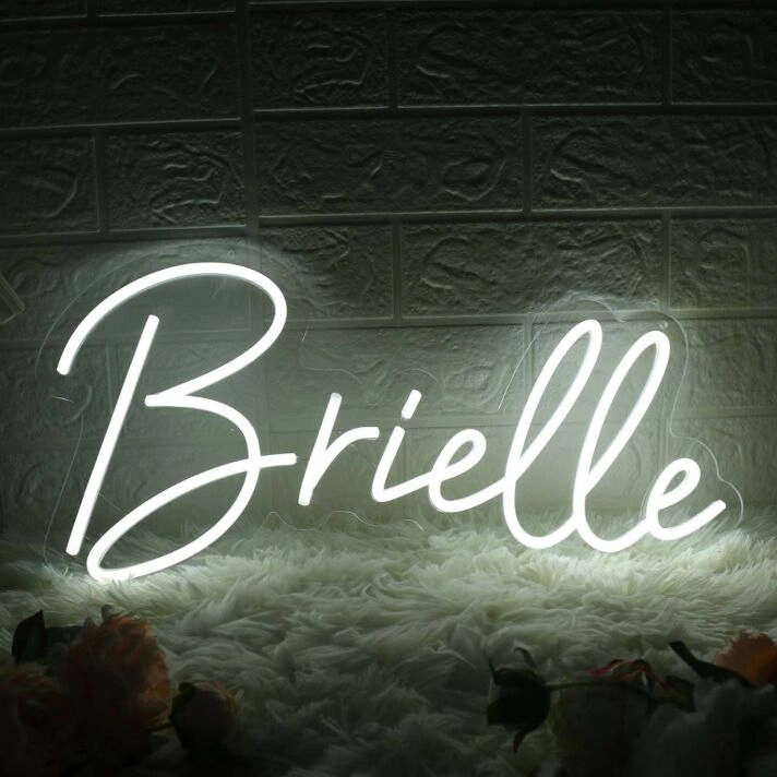 Brielle White Neon Sign