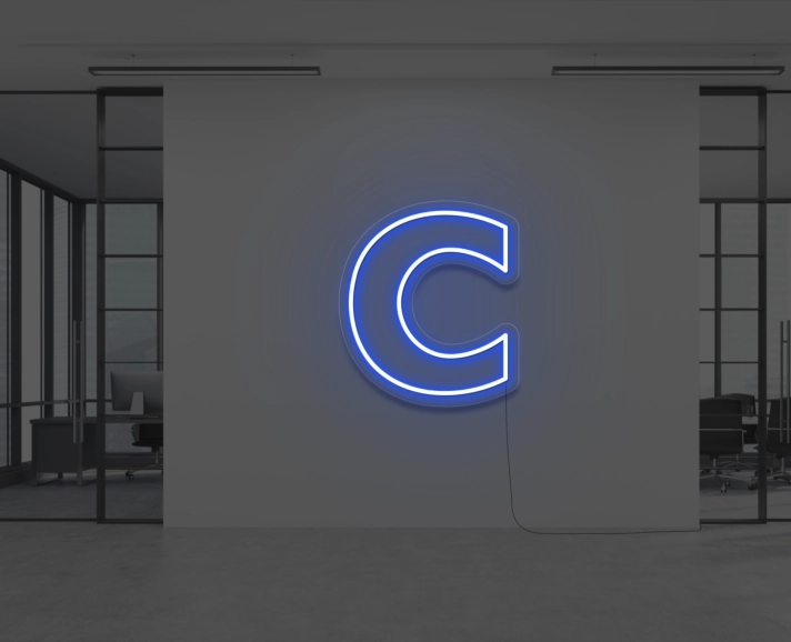 Neon Letter C