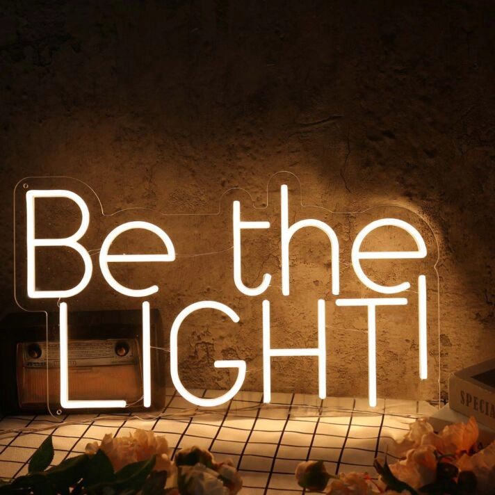 Be The Light Yellow Neon Sign
