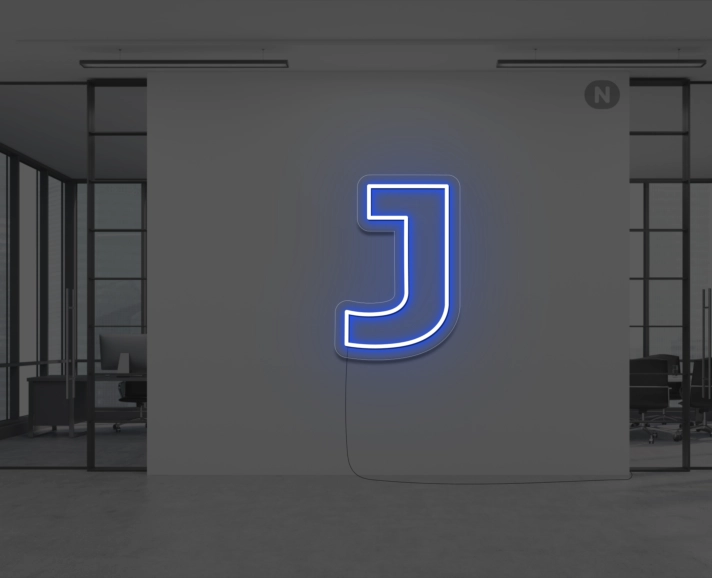 Neon Letter J