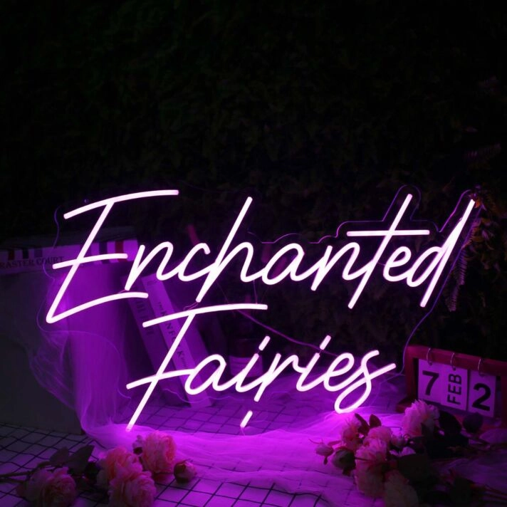 Enchanted Fairies Pink Neon Sign