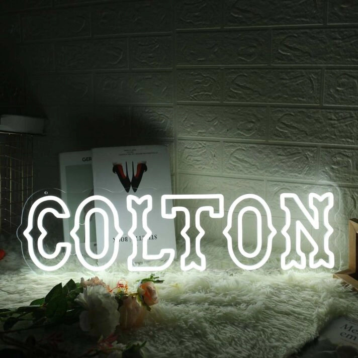 Colton White Neon Sign
