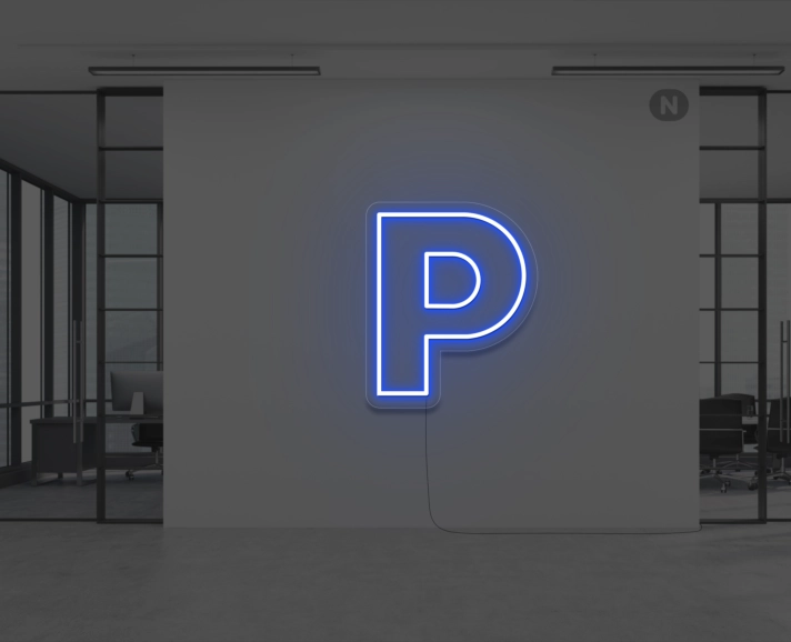 Neon Letter P