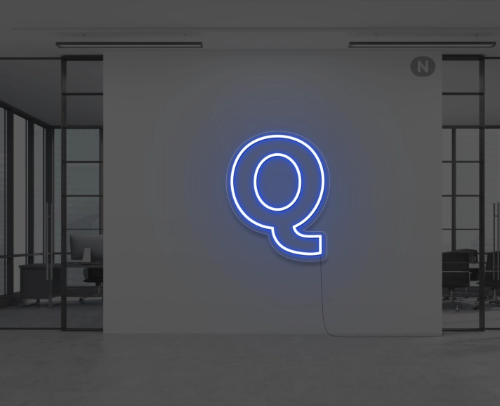 Neon Letter Q