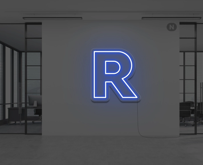 Neon Letter R