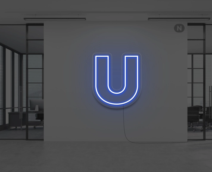 Neon Letter U