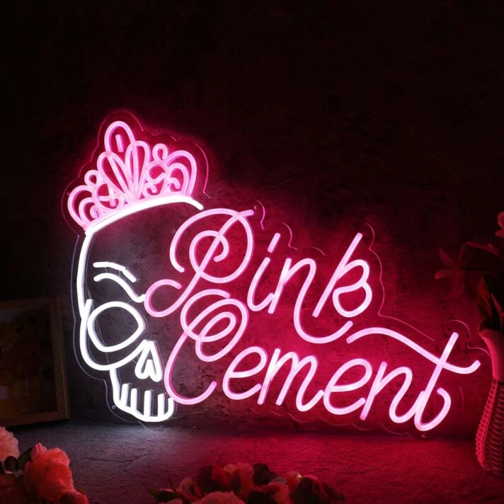 Pink Cemenl Custmo Neon Sign