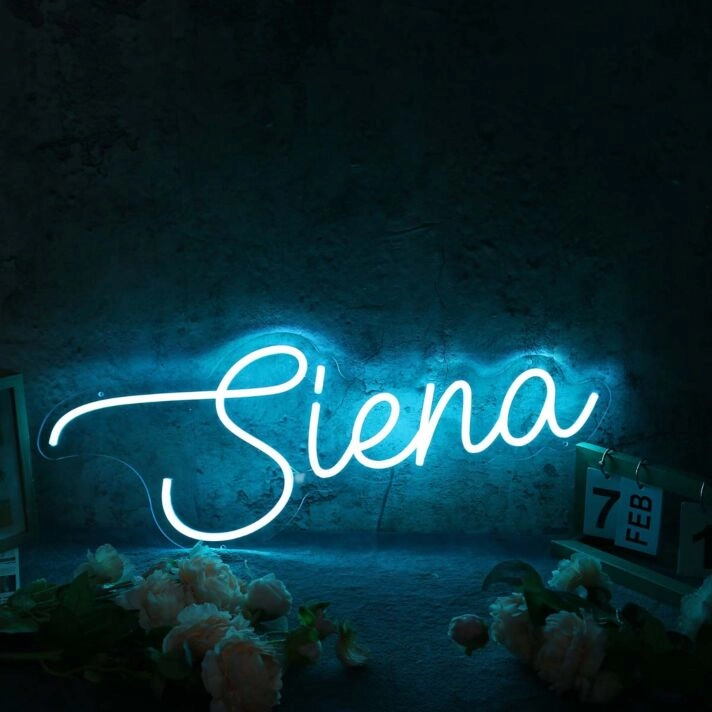 Siena Blue Name Neon Sign