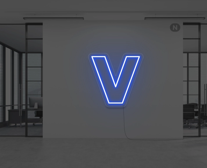 Neon Letter V