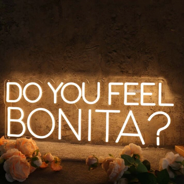 Do you Feel Bonita Yellow Neon Sign