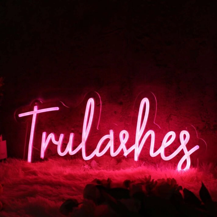 Trulashes Red Custom Neon Sign