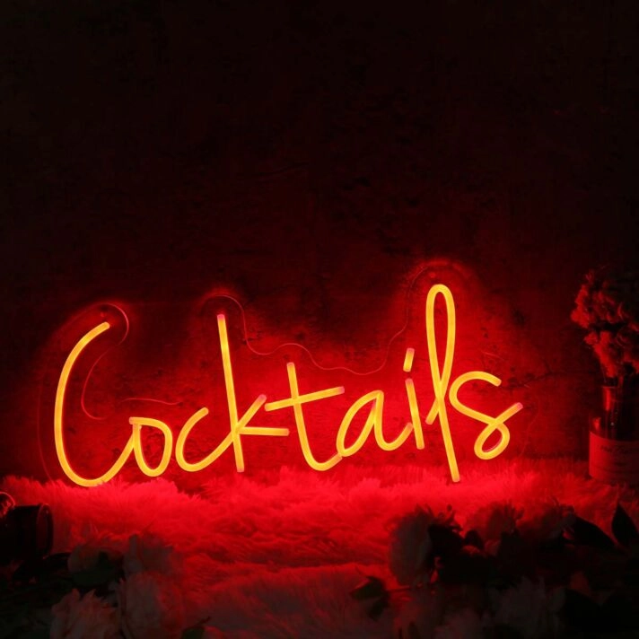 Cocktails Red Custom Neon Sign