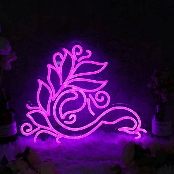 Branch Bud Purple Neon Sign