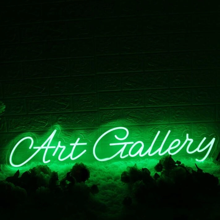 Art Gallery Green Neon Sign
