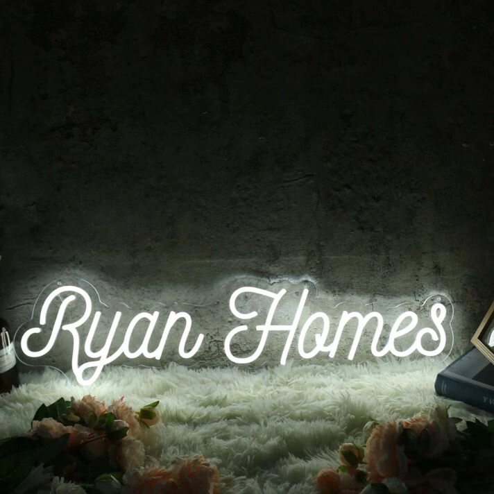 Ryan Homes White Neon Sign