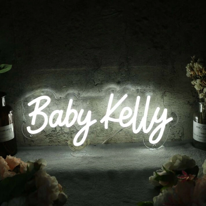 Baby Kelly White Neon Sign