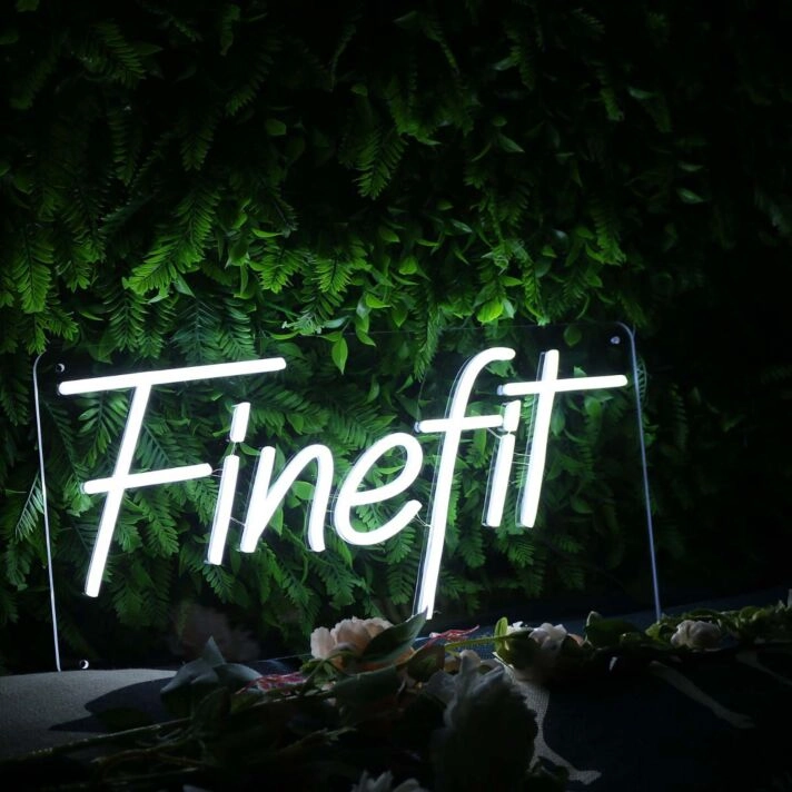 Finefit White Neon Sign