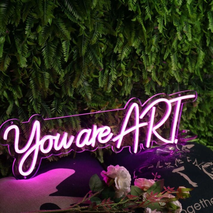 You Are Art Purple Neon Sign