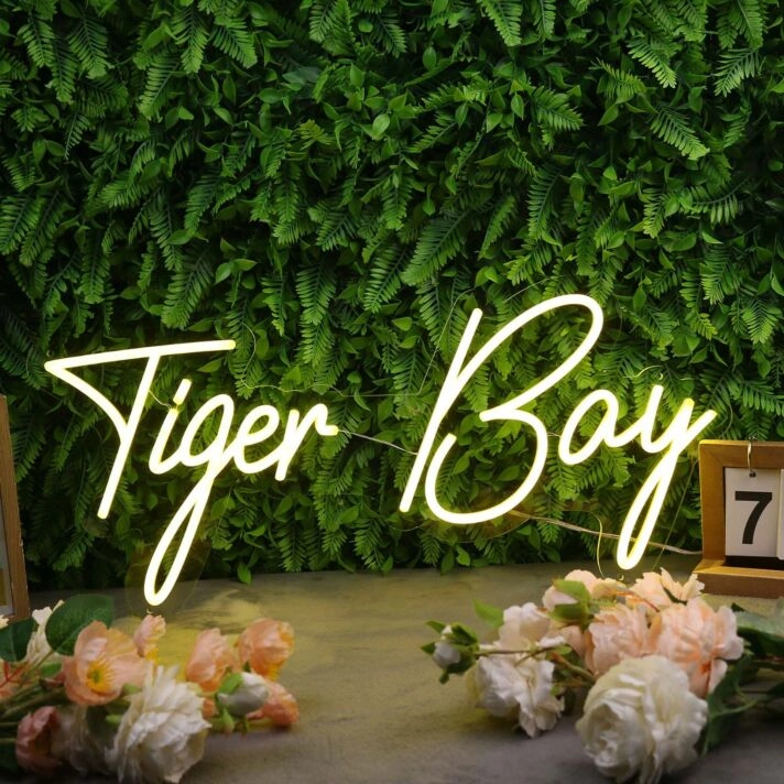 Tiger Bay Yellow Neon Sign