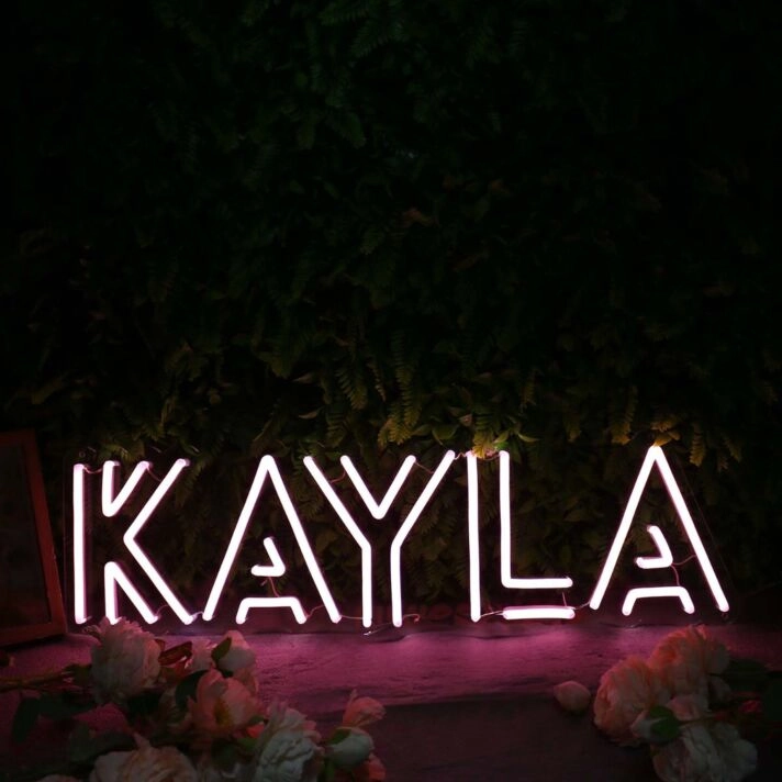 Kayla Purple Neon Sign