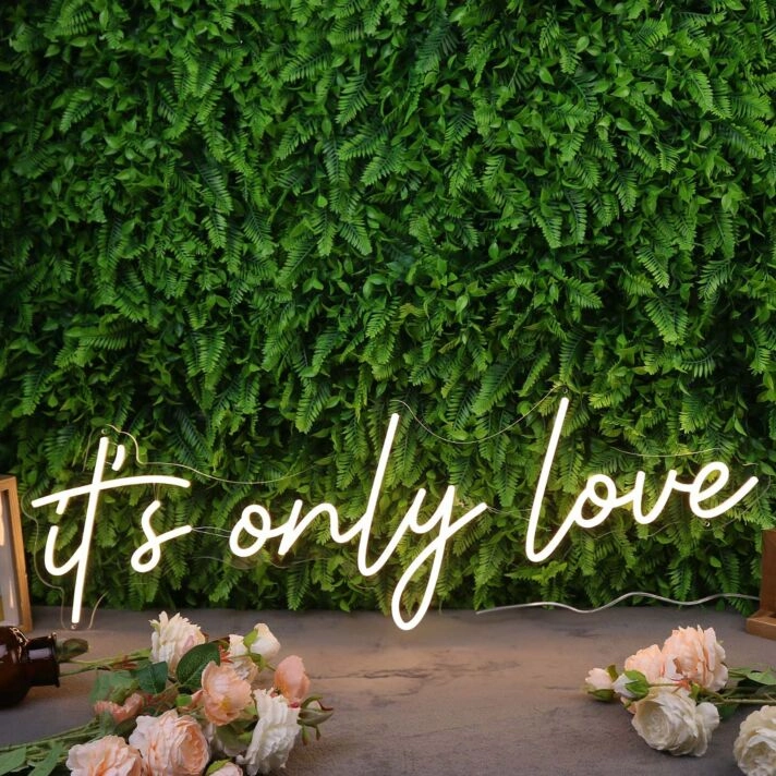 It's Only Love Yellow Neon Sign