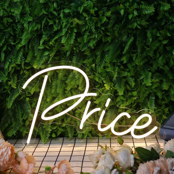 Price Yellow Neon Sign