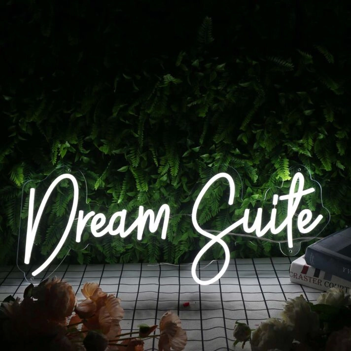 Dream Suite White Neon Sign