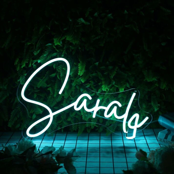 Sarah Blue Neon Sign