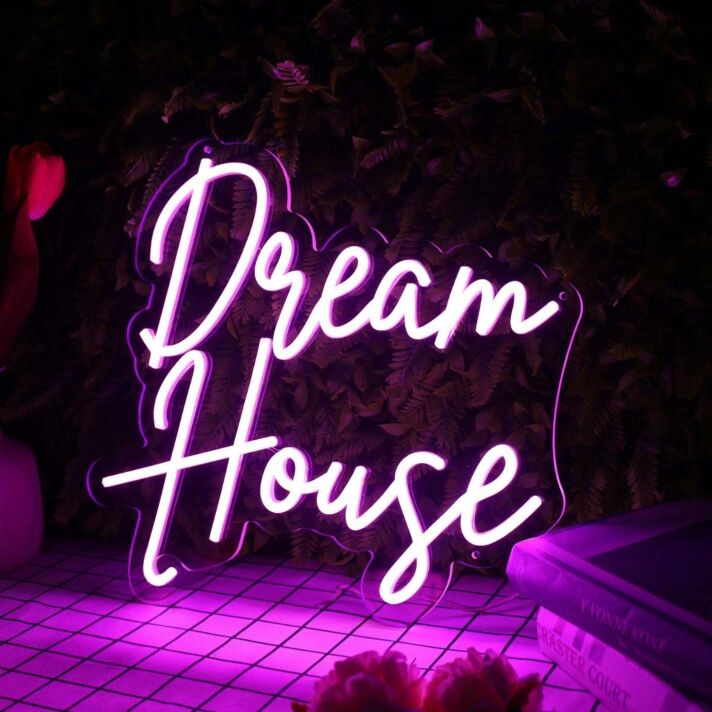 Dream House Purple Neon Sign