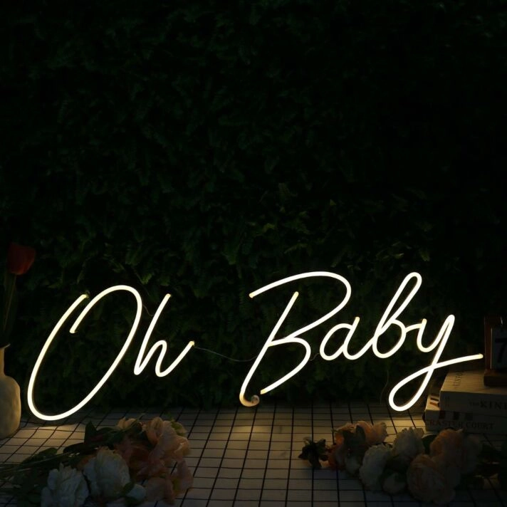 Oh Baby Yellow Neon Sign