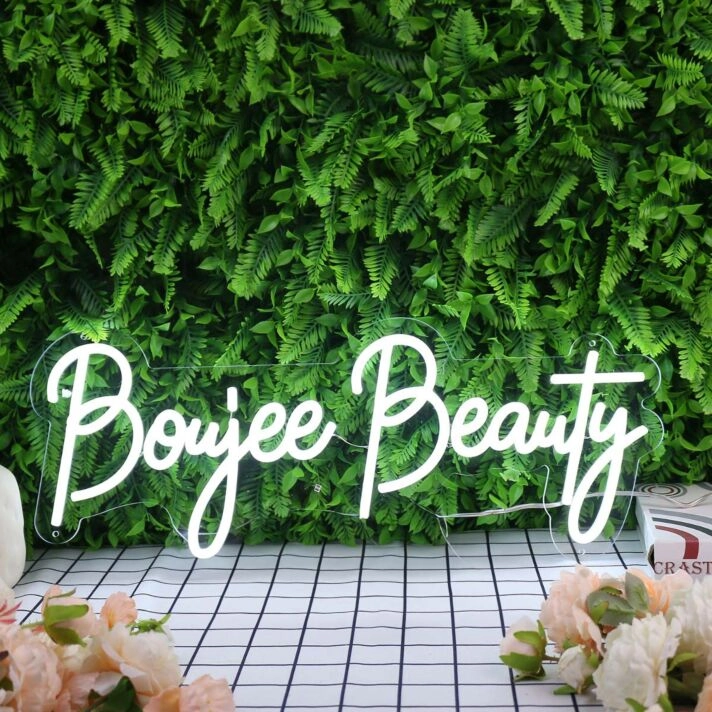 Boujee Beauty White Neon Sign