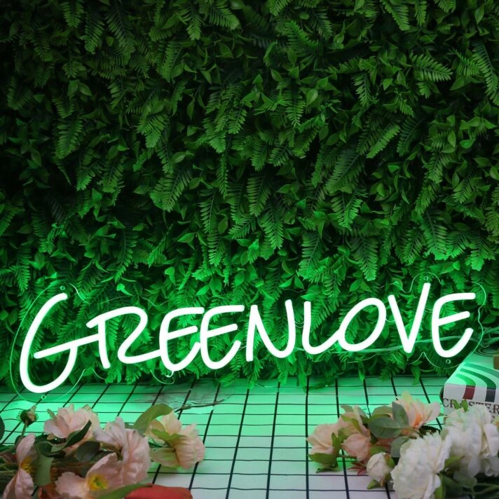 Green Love Neon Sign