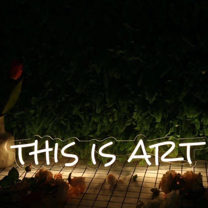 This Is Art Yellow Neon Sign