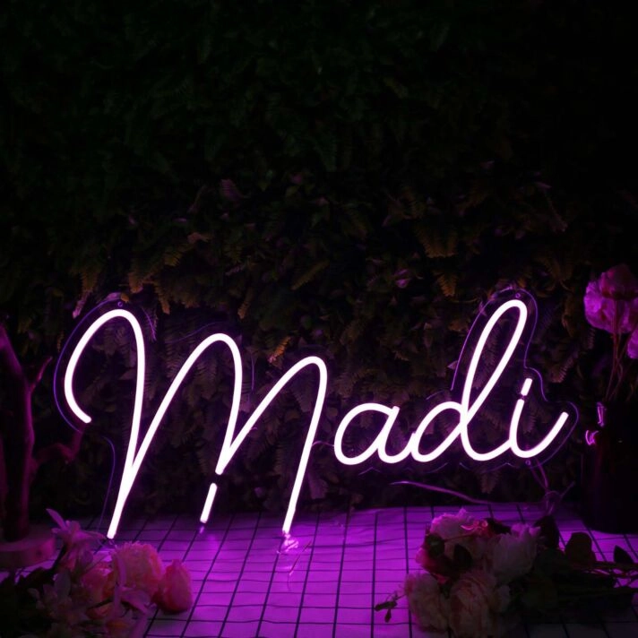 Madi Purple Neon Sign