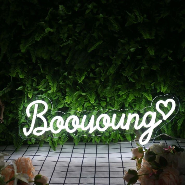 Booyoung White Neon Sign