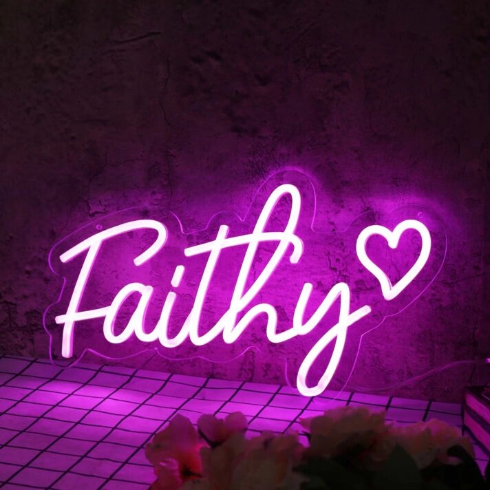 Faithy Purple Neon Sign