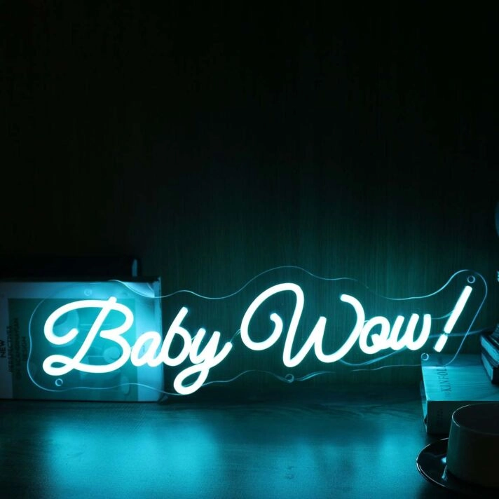 Baby Wow Blue Neon Sign