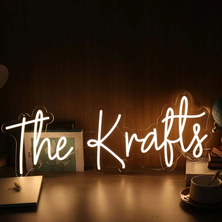 The Krafts Yellow Neon Sign