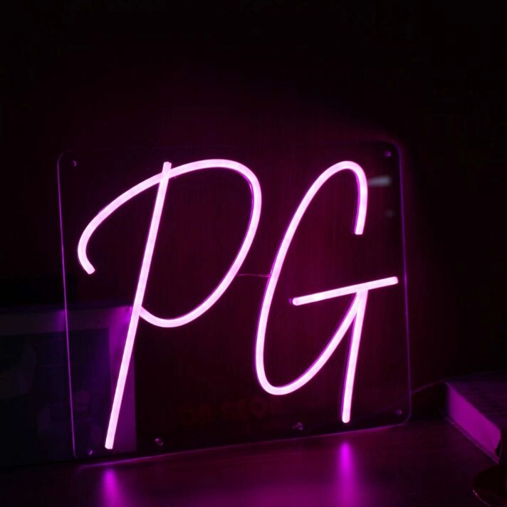 PG Purple Neon Sign