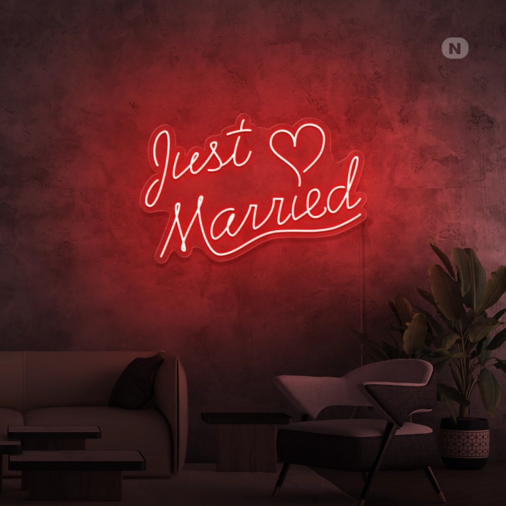 Just Married Neon Sign